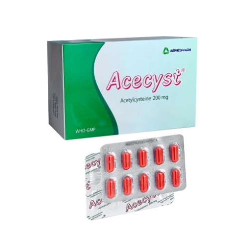 Acecyst 200mg Agimexpharm (T/84H/100v) Acetylcystein 200MG (HỘP)