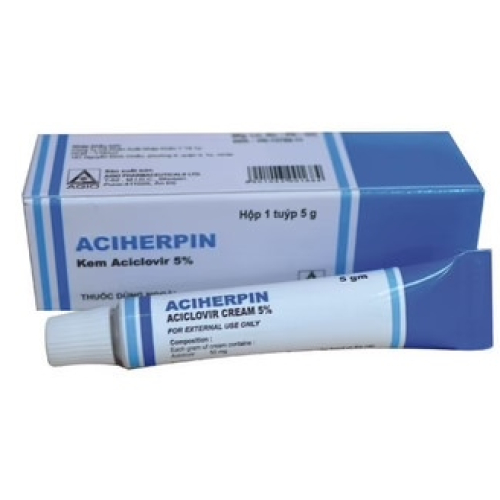 Aciherpin Acyclovir 5% Agio Pharma (T/5gr) (TUÝP)