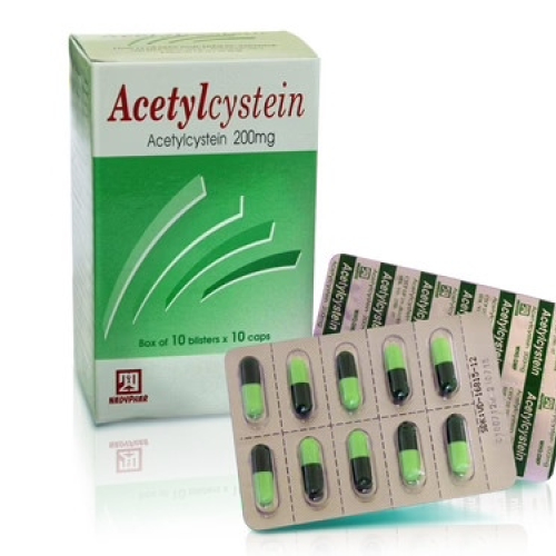 Acetylcystein 200mg Nadyphar (H/100v) (Hộp 10 vỉ x 10 viên)