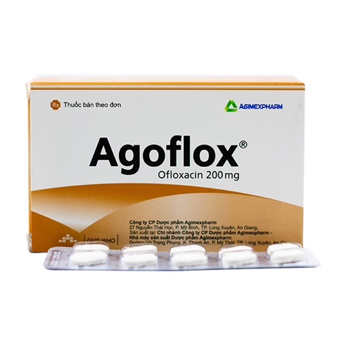 Agoflox Ofloxacin 200mg Agimexpharm (T/132h/100v) (HỘP)