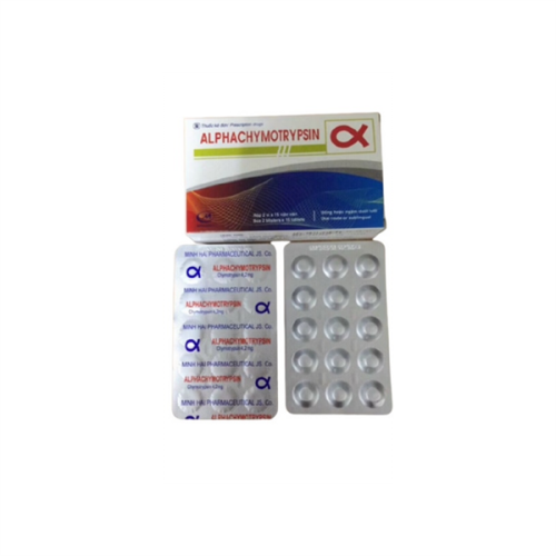 Alphachymotrypsin 4200 Minh Hải (H/30v) (Vỉ Nhôm) (HỘP)