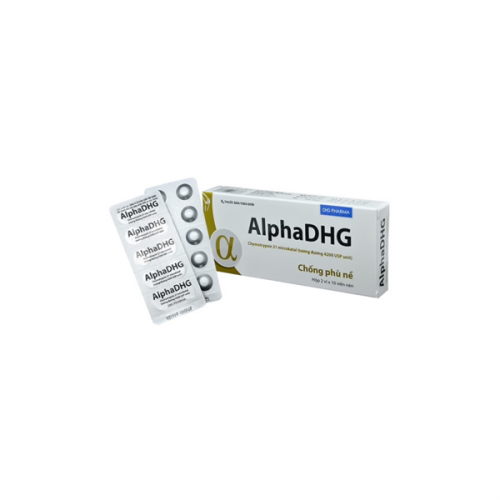 AlphaDHG(T/210H/20V) (alphachymotrypsin 21 microkatal)(TT) (HỘP)