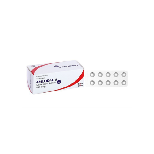 Amlodac (Amlodipin 5mg) Cadila (T/126H/100v) (HỘP)