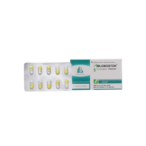 Amloboston 5mg Boston (5x10) (Amlodipin 5mg) (Hộp)