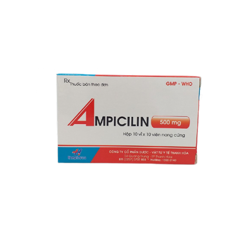 Ampicilin 500mg Thephaco (T/100H/100v) (HỘP)