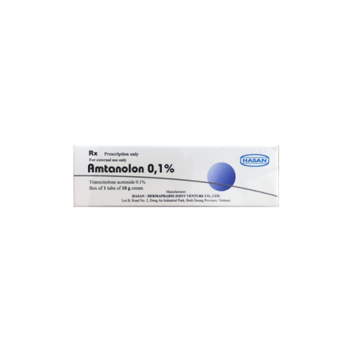Amtanolon Triamcinolon 0.1% Hasan (Lốc/10t/10gr) (HỘP)