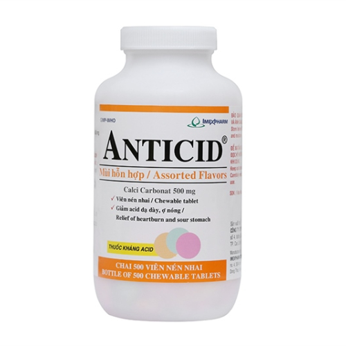 Anticid Calci Carbonat 500mg Tablets Imexpharm (C/500v) (CHAI)