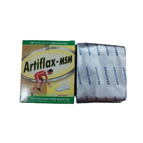 Artiflax-MSM Mekophar (H/100v) (HỘP)