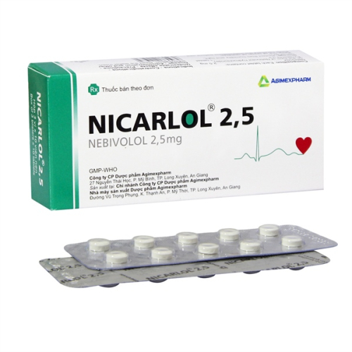 Nicarlol Nebivolol 2.5mg Agimexpharm (H/30V) (HỘP)