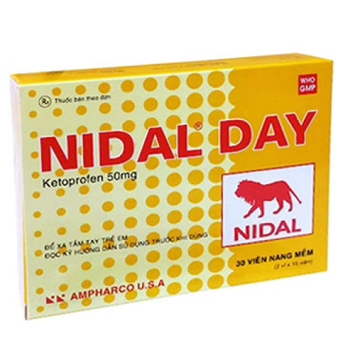 Nidal Day Ketoprofen 50mg Ampharco (H/30v) (HỘP)