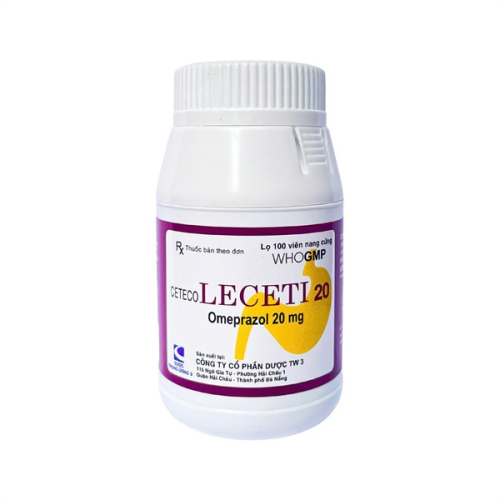 Ceteco Leceti 20 (Omeprazole 20) Dược TW3 (C/100v) (CHAI)
