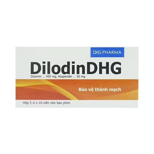 Dilodin Diosmin+Hesperidin(T/144H/50v) DHG (HỘP)