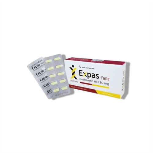 Expas Fort (Drotaverin 80mg) Dhg (T/192H/30V) (HỘP)