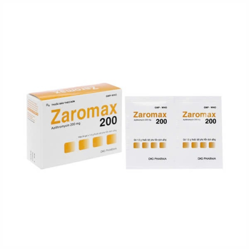 Zaromax Azithromycin 200mg Dhg (T/144H/24gói) (HỘP)