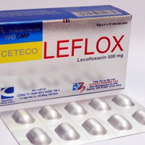 Ceteco Leflox Levofloxacin 500mg (H/100v) (HỘP)