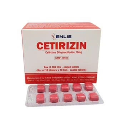 Cetirizin 10mg enlie (h/100v) (đỏ) (HỘP)
