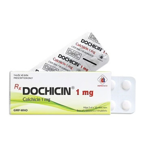 Dochicin Colchicin 1mg Domesco (H/20v) (HỘP)