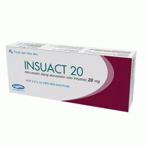 Insuact Atorvastatin 20mg Savipharm (H/30 Viên Nén) (HỘP)