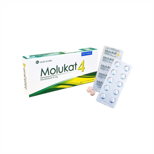Molukat (Montelukast 4mg) Dhg (T/256H/30V) (HỘP)
