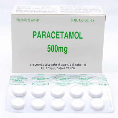 Paraceramol 500mg Fourdiphar Khánh Hội (H/100v) (HỘP)