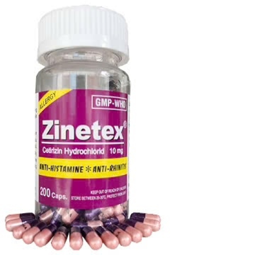 Zinetex Cetirizin Hcl 10mg Usanicpharma (C/200v) (CHAI)
