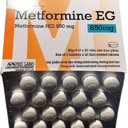 Metformine Eg 850mg Pymepharco (H100v Nén) (HỘP)