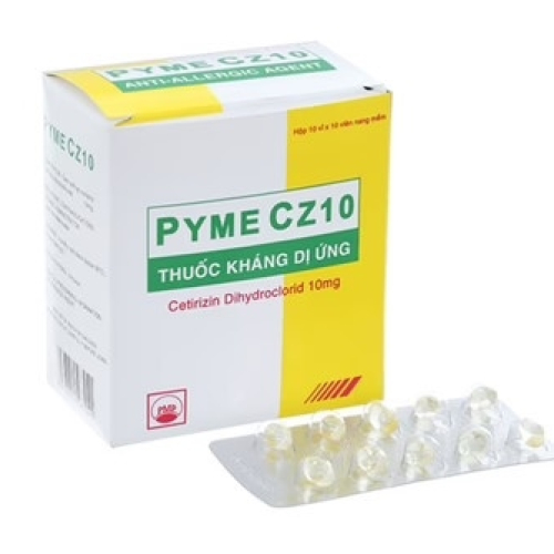 Pyme Cz10 Cetirizin 10mg Pymepharco (H/100v Nang) (HỘP)