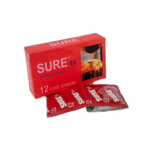 Bao Cao Su Sure Đỏ (H/12c) (HỘP 12 CÁI)