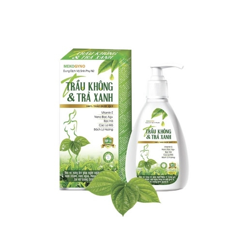 Dung Dịch Vệ Sinh Phụ Nữ Trầu Không Và Trà Xanh Mekogyno (C/120ml) (CHAI)