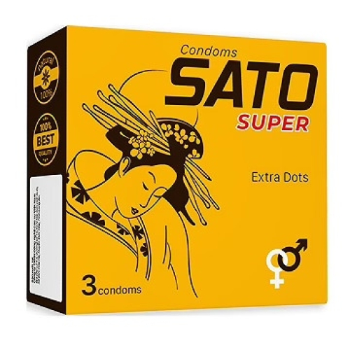 Bao Cao Su Sato Extra Dots Nhất Nhất (H/3c) (HỘP)