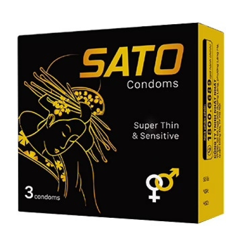 Bao Cao Su Sato Super Thin & Sensitive Nhất Nhất (H/3c) (HỘP)