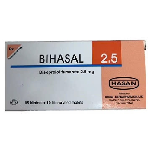 Bihasal bisoprolol 2.5mg hasan (h/50v) (HỘP)