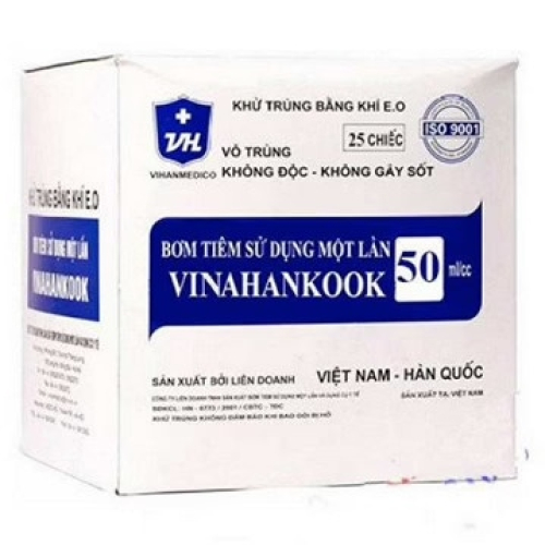 Bơm tiêm 50cc Ăn Vinahancook (H/25C) (HỘP)
