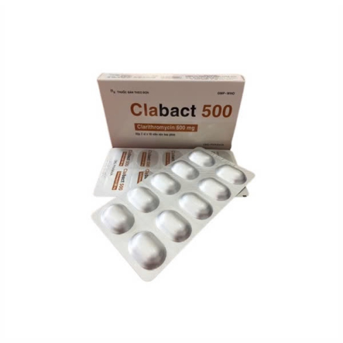 Clabact Clarithromycin 500mg Dhg (T/168H/20v) (HỘP)