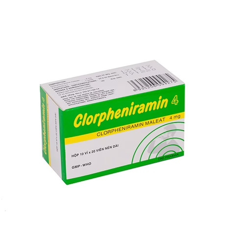 Clorpheniramin 4mg (T/135H/200v) DHG(TT) (HỘP)