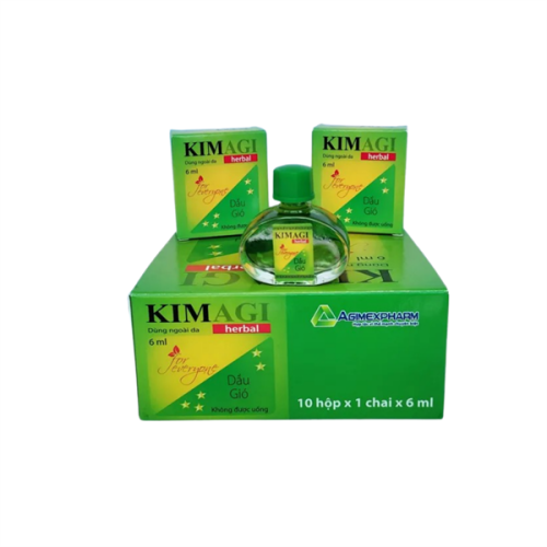 Dầu Gió Kimagi Agimexpharm (Hộp/10chai/6ml) (CHAI)