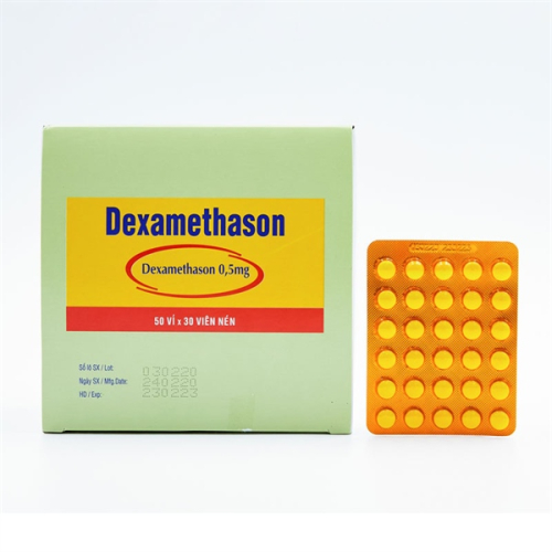 Dexamethason 0,5mg Medipharco (H/1500v) (HỘP)
