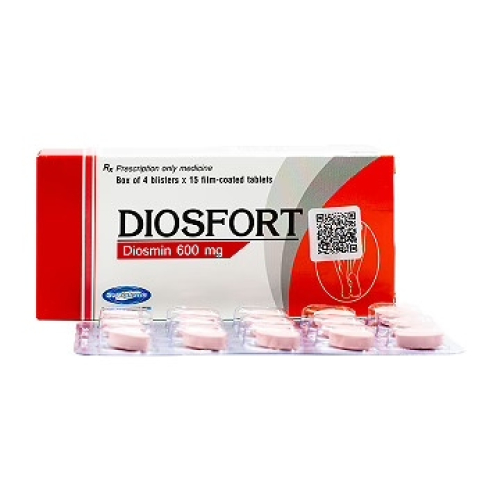 Diosfort Diosmin 600mg Savipharm (H/60v) (HỘP)