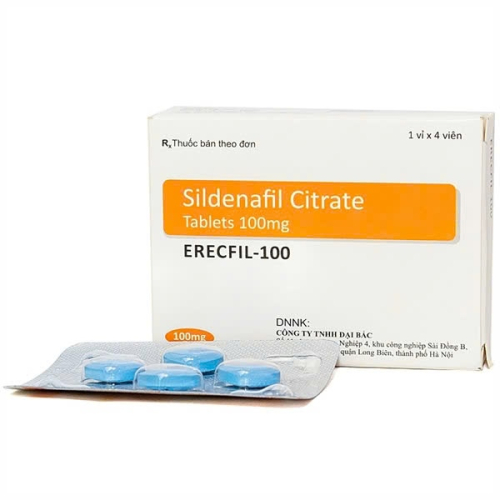 Erecfil (sildenafil 100mg) (Hộp/4 Viên Nén) India (HỘP)