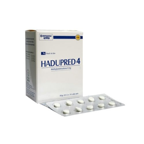 Hadupred Methylprednisolon 4mg Hd Pharma (H/100v)* (HỘP)