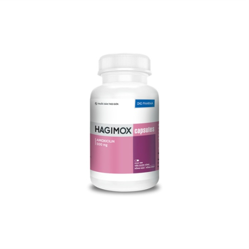 Hagimox capsules (hồng đậm-hồng nhạt) (T/126C/100V) Dhg (CHAI)