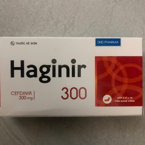 Haginir (Cefdinir 300mg) Dhg (T/180H/20v)(TT) (HỘP)