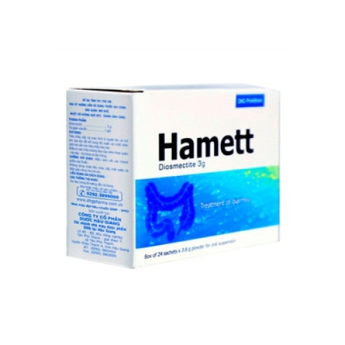 Hamett Diosmectit 3g Dhg (T/72H/24g) (HỘP)