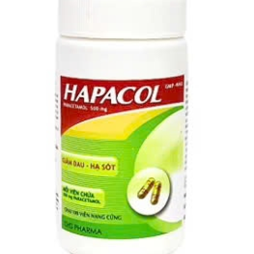 Hapacol 500mg Dhg (vàng đậm - nhạt) (T/126C/100v) (CHAI)