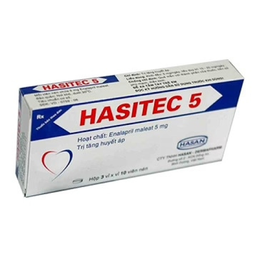 Hasitec Enalapril 5mg Hasan (H/30v) (HỘP)
