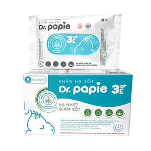 Khăn Hạ Sốt Cho Bé Từ 3 Tháng Tuổi Dr Papie 3mo Plus Starmed (H/5g/5c) (HỘP)