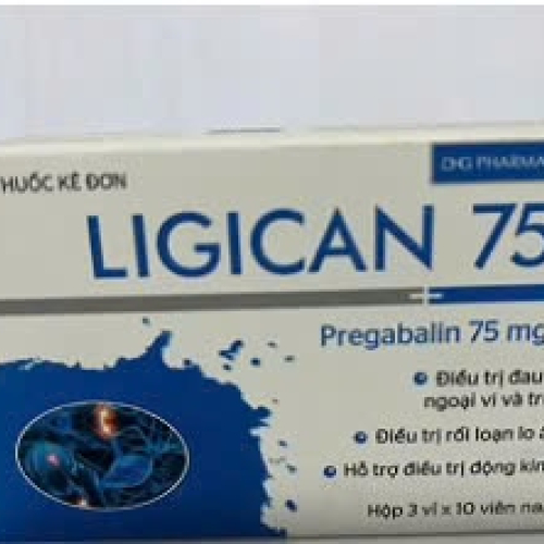 Ligican Pregabalin 75mg DHG (H/30v)(TT) (HỘP)