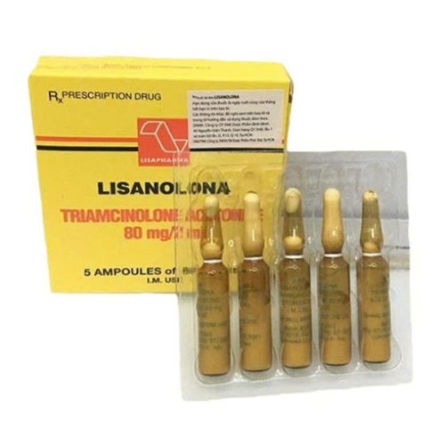 Lisanolona 80mg/2ml (Triamcinolone acetonide) Lisapharm (H/5o/2ml) (HỘP)