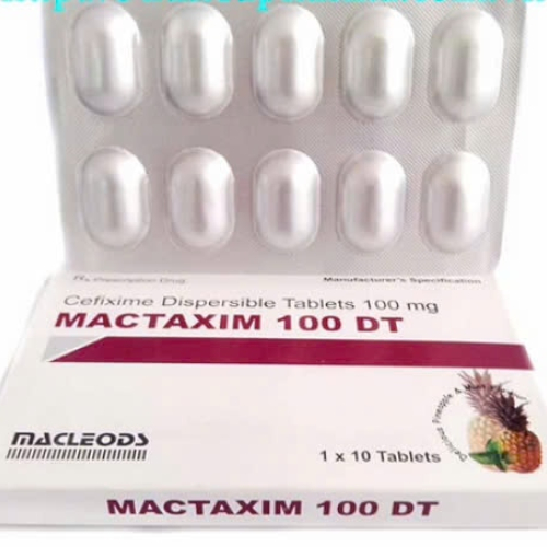 Mactaxim 100 DT (Cefixim 100mg) Macleods (H/10v) (HỘP)