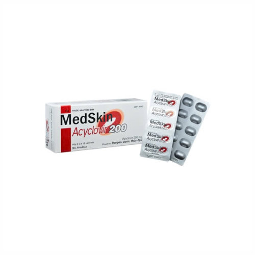 Medskin Acyclovir 200mg Dhg (T/162H/50v) (HỘP)